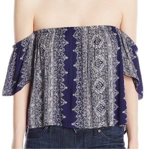 Billabong blue off the shoulder top